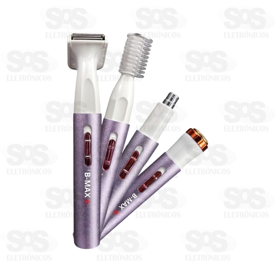 Caneta Aparadora De Pelos Eltrica 4 Acessrios B-Max BM-C058