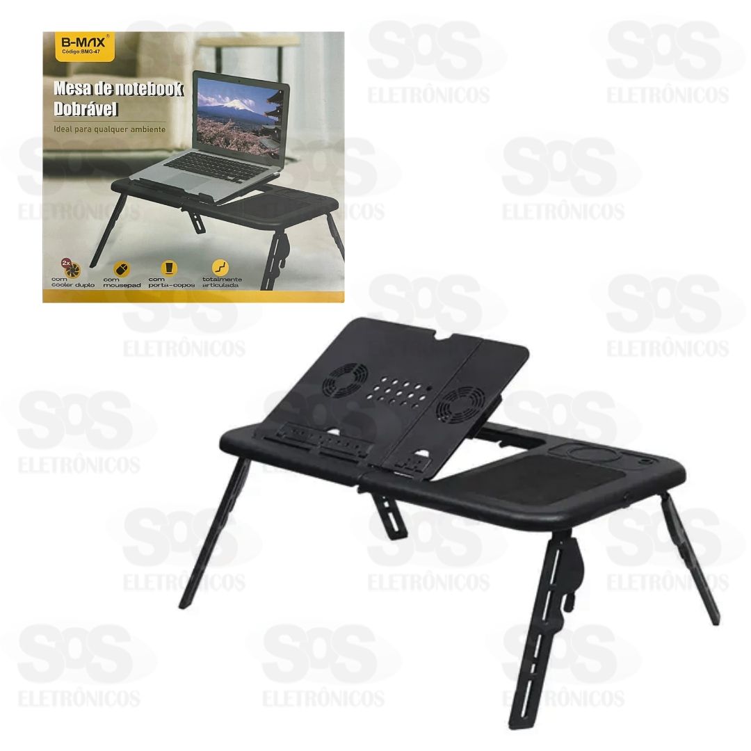 Mesa Dobrvel Com Cooler Para Notebook B-Max BMG-47