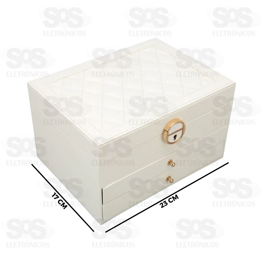 Porta Joias Com 2 Gavetas Cores Variadas B-Max BM-F1190