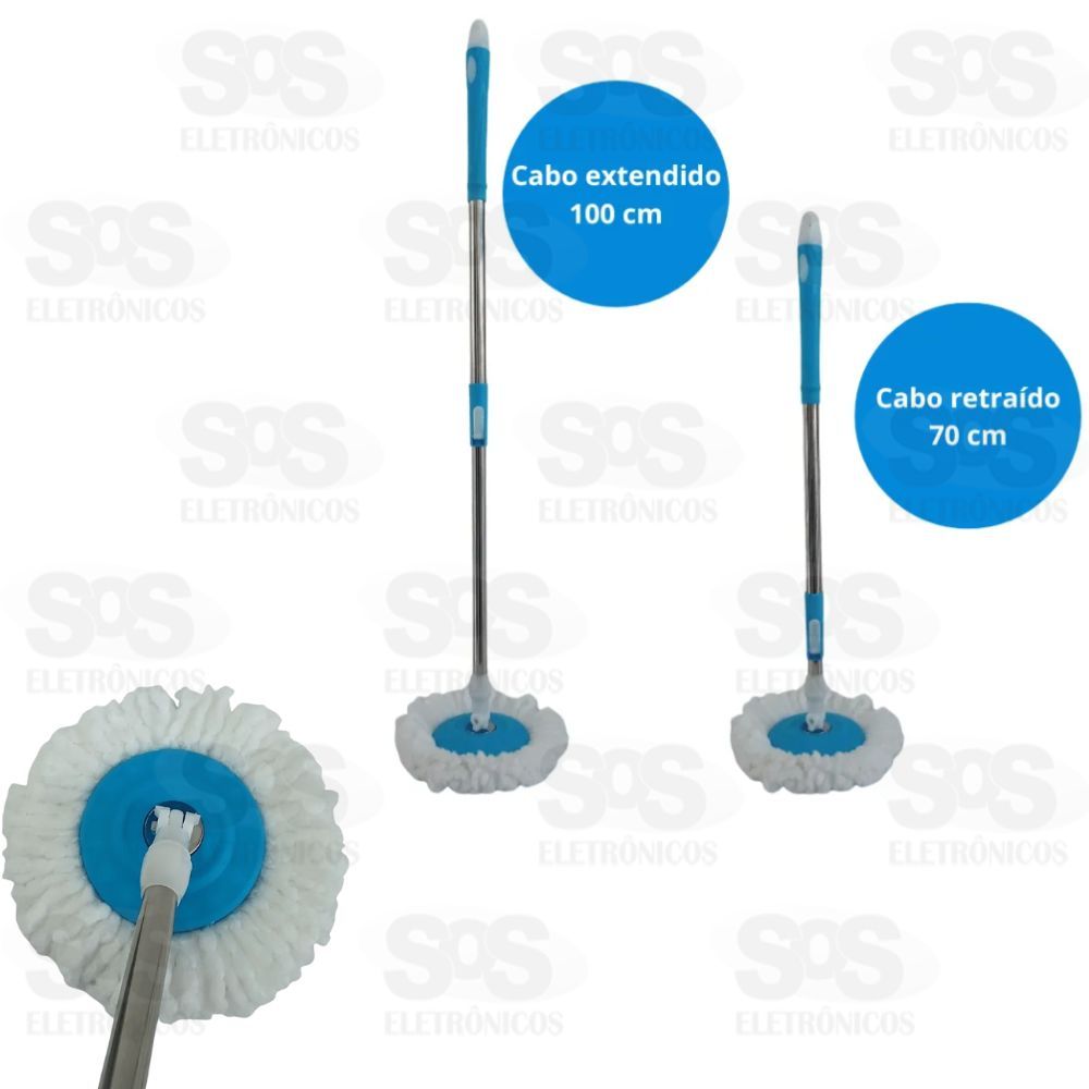 Vassoura Rodo Magico Mop Giratrio 360 Com Balde 13 Lirros Dinex