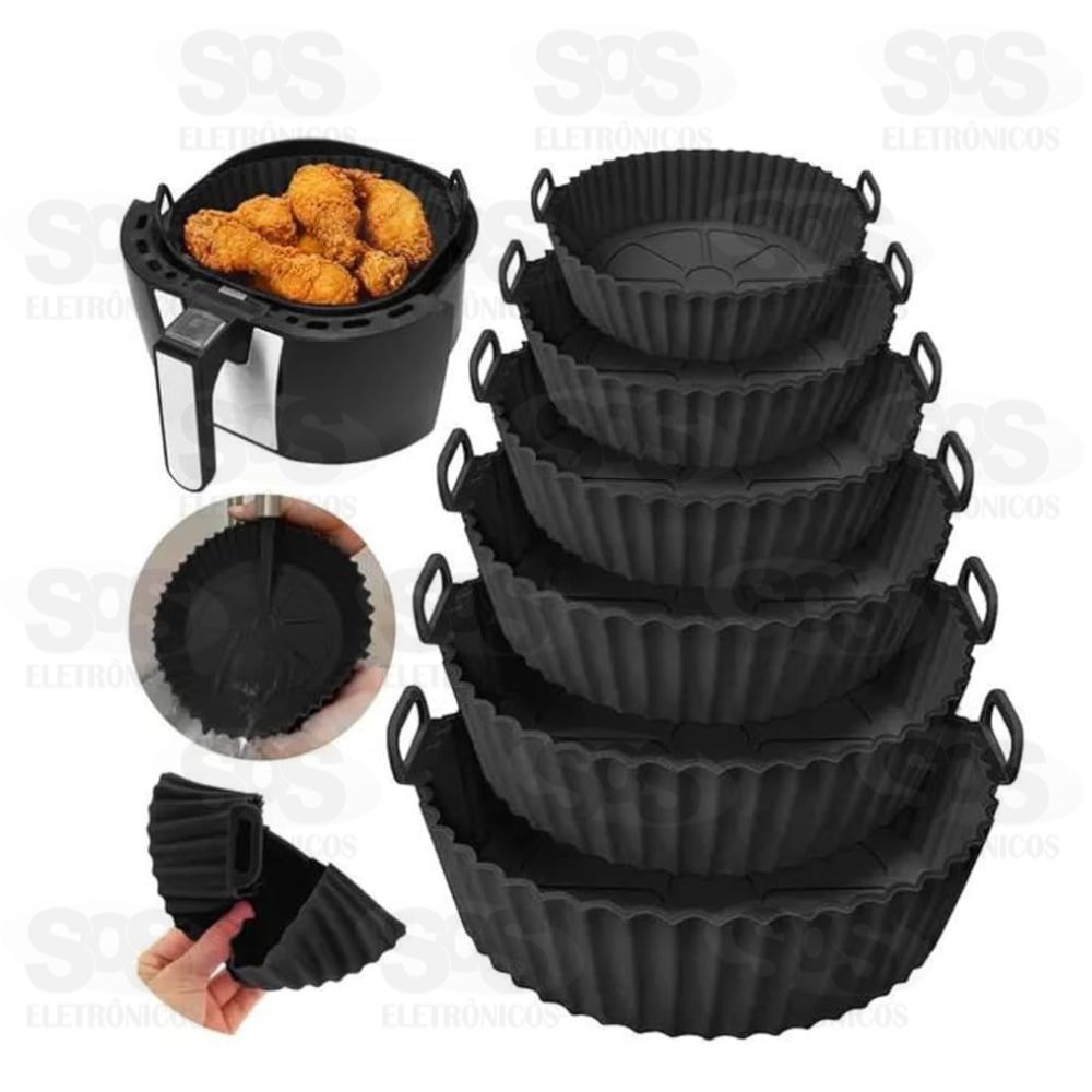 Kit Forma de Silicone Para Air Fryer 6 Unidades B-Max BM-F934