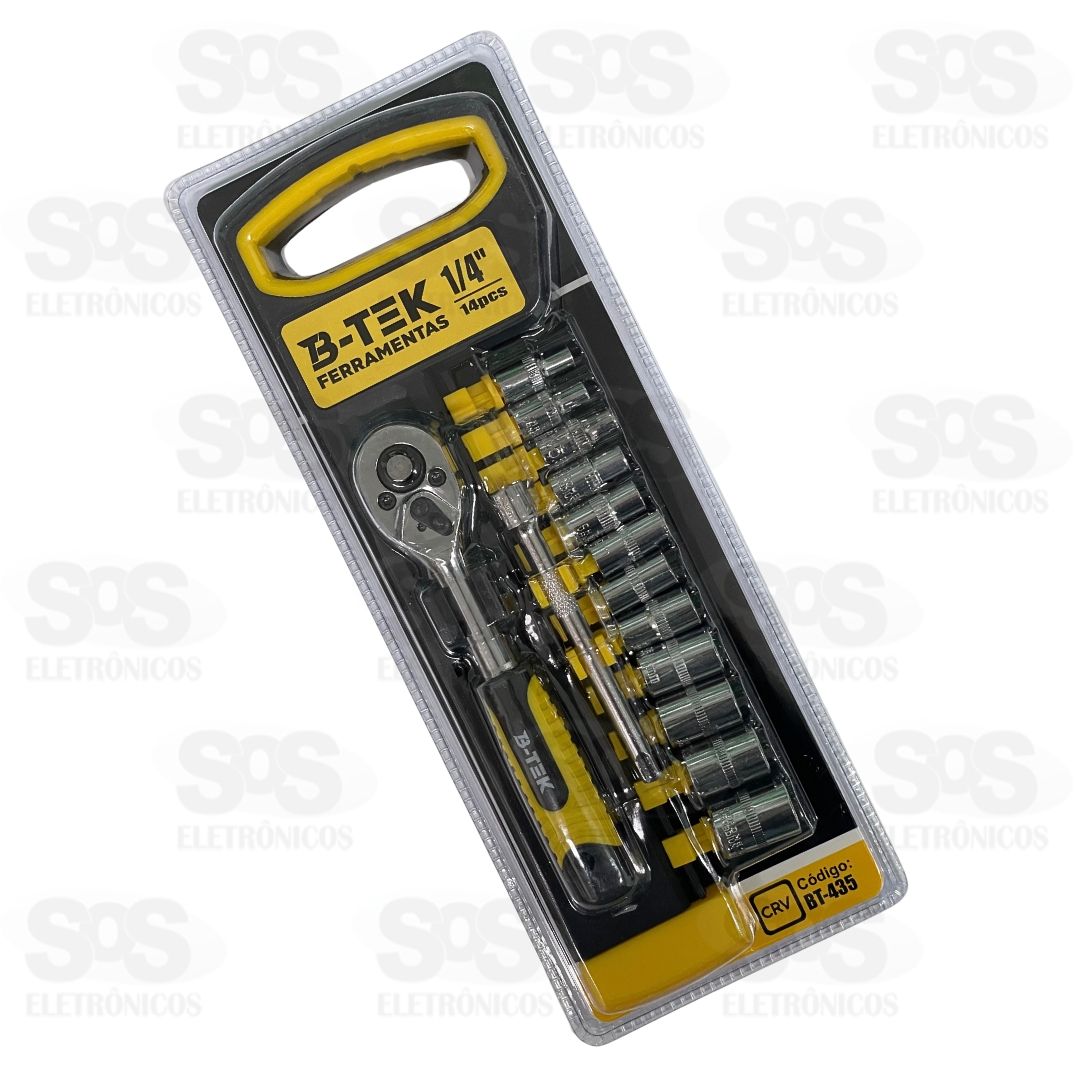 Kit Chave de Catraca 1/4 Polegadas 14 Peas BT-435
