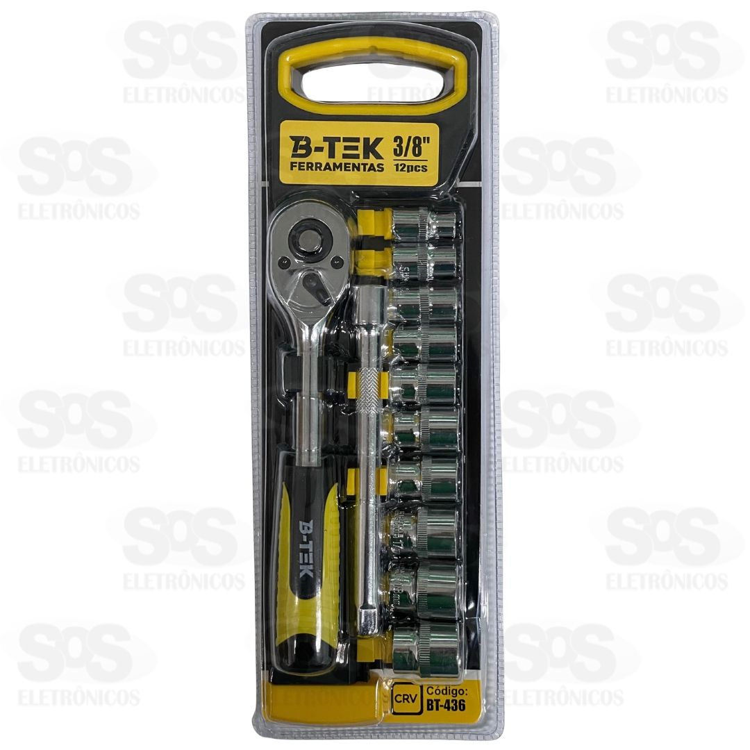 Kit Chave de Catraca 3/8 Polegadas 12 Peas BT-436