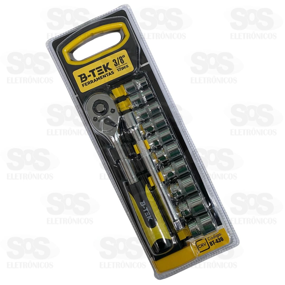 Kit Chave de Catraca 3/8 Polegadas 12 Peas BT-436