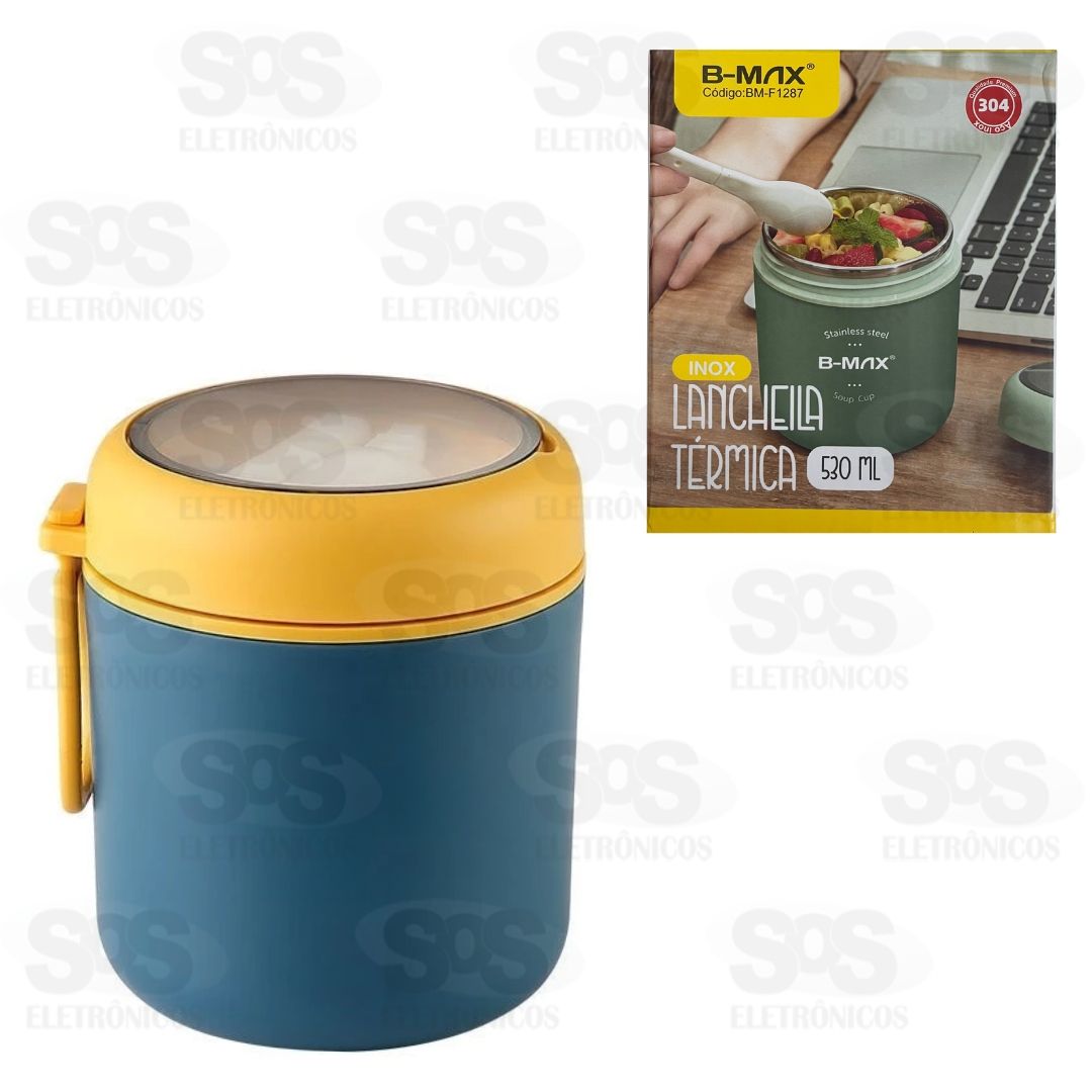 Marmita Térmica Com Colher 530ML B-Max BM-F1287