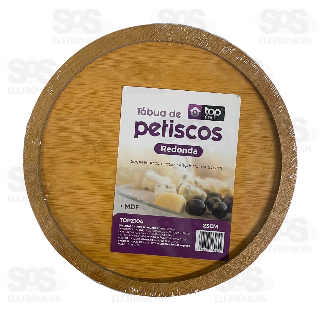 Tbua Para Petiscos 23CM MDF Top til TOP2104