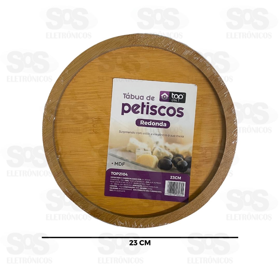 Tbua Para Petiscos 23CM MDF Top til TOP2104