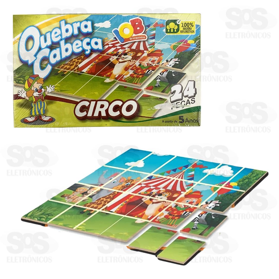 Quebra-Cabea Circo 24 Peas de Madeira IOB 003
