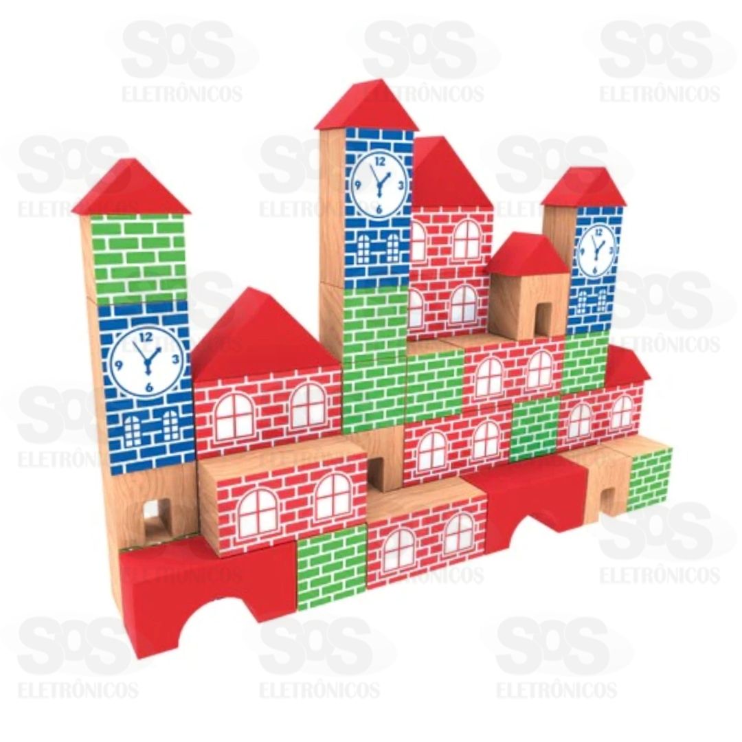 Blocos de Montar 100 Peas Madeira Engenheiro Mirim IOB 438
