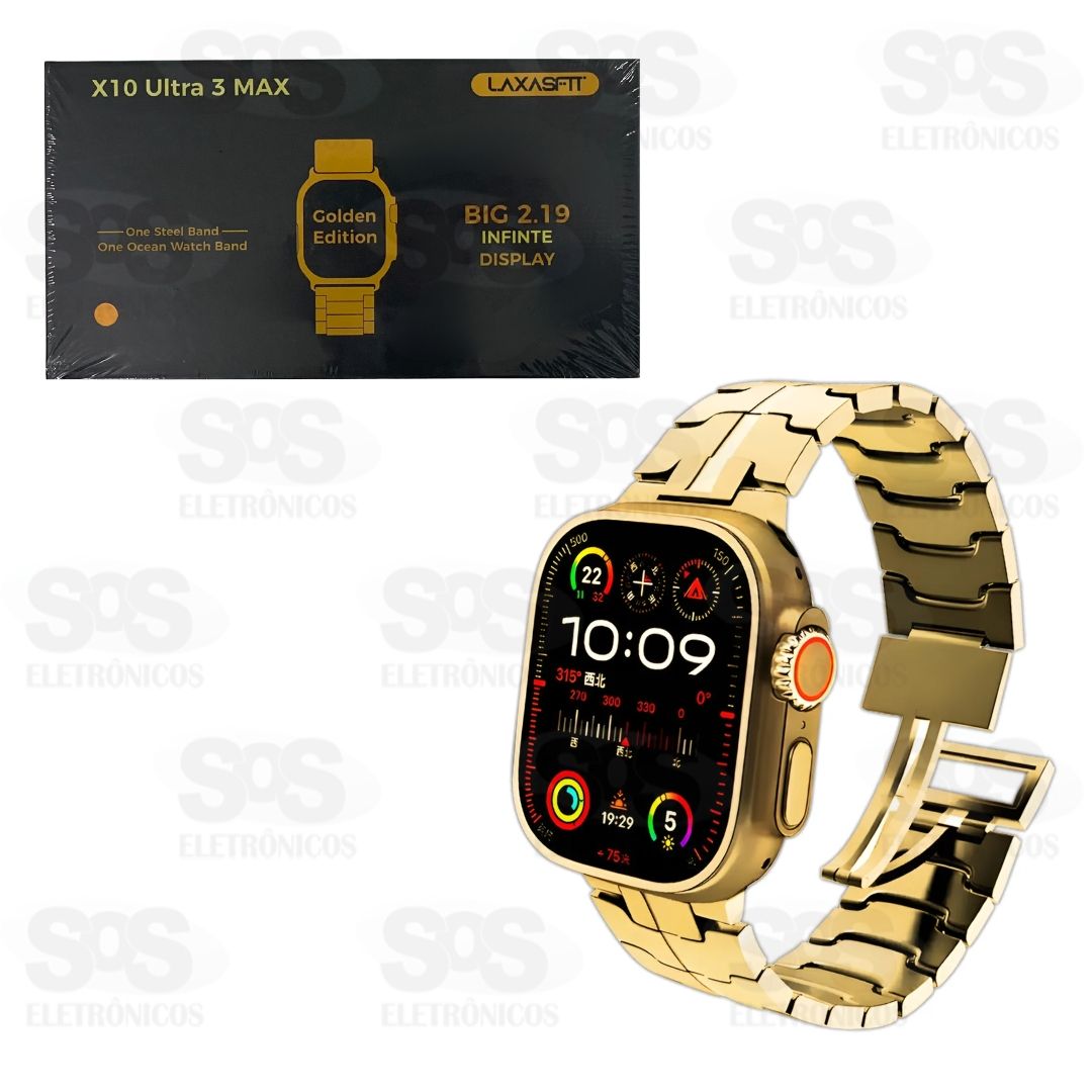 Relgio Smartwatch Golden Edition X10 Ultra 3 Max