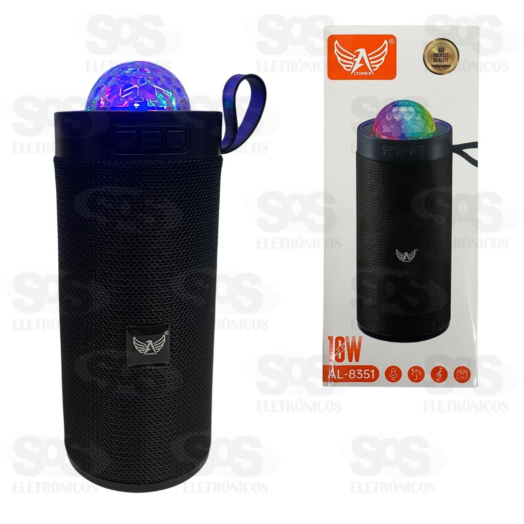 Caixa De Som Porttil 10W Globo de Luz Altomex AL-8351