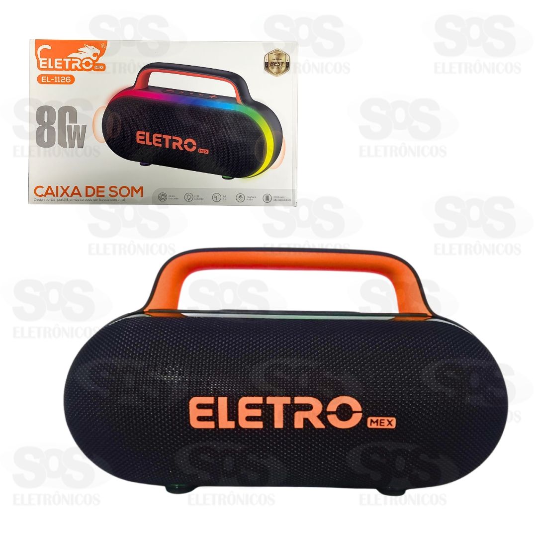 Caixa De Som Bluetooth 80W Eletromex EL-1126