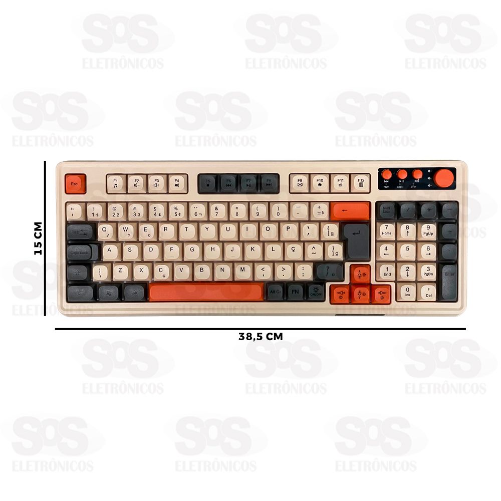 Kit Teclado e Mouse Com Fio USB Eletromex EL-2113