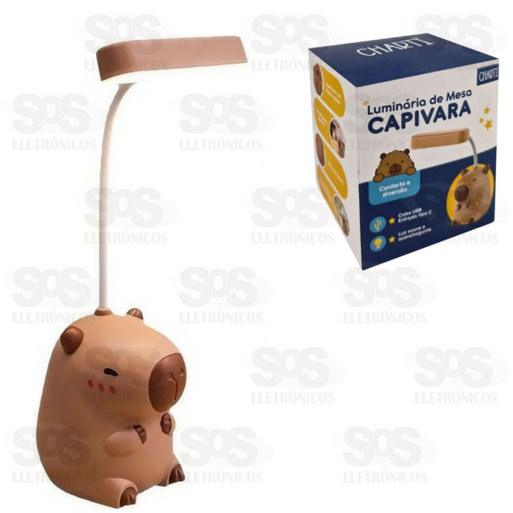 Luminria de Mesa e Apontador Capivara usb Onyx 6731