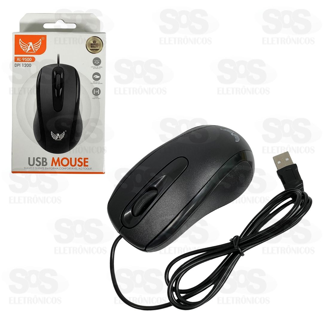 Mouse ptico Com Fio 1200 DPI Altomex AL-9500