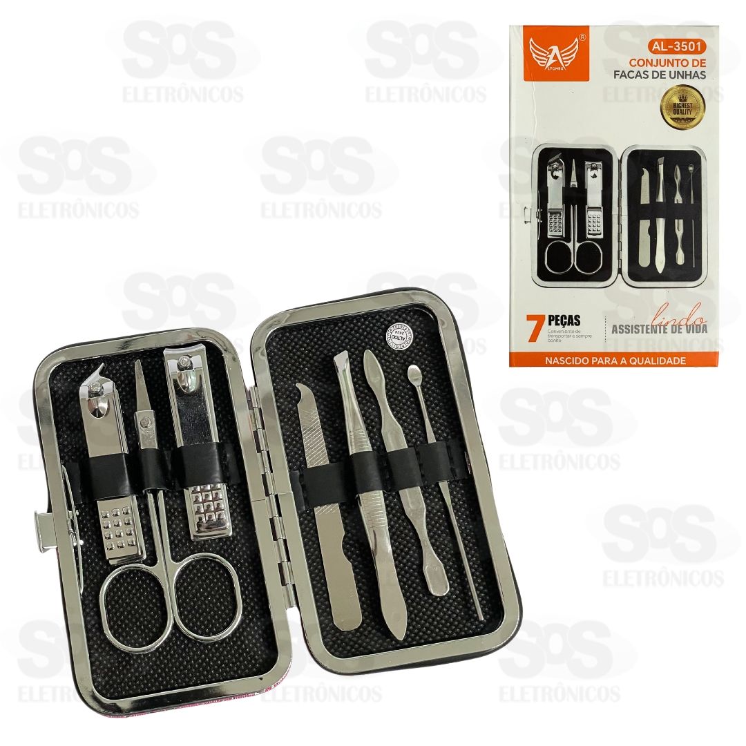 Kit Manicure Cortador De Unha 7 Peas Altomex AL-3501