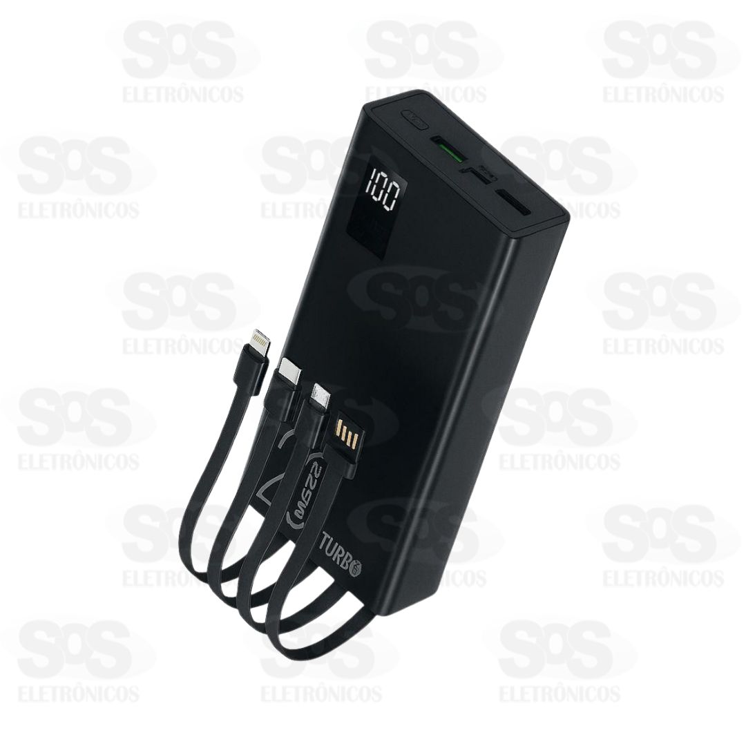 Carga Extra 20.000mAh 4 Interfaces Eletromex EL-2923