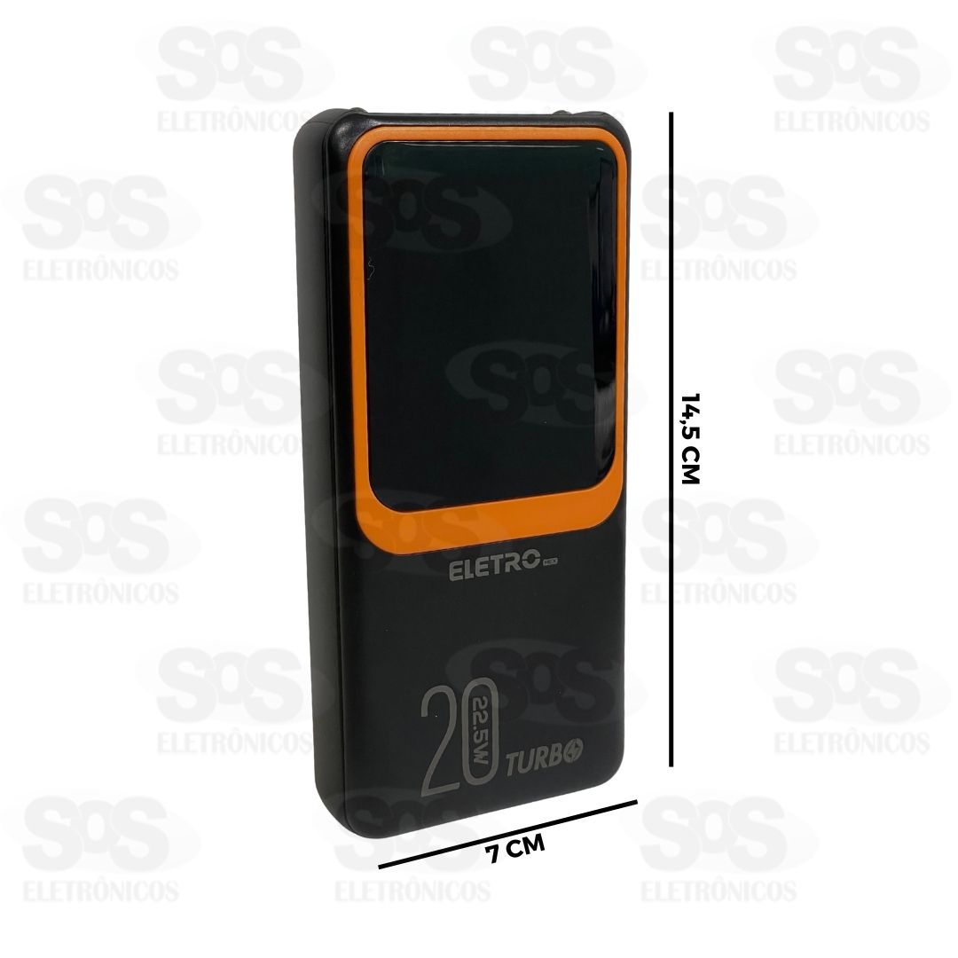 Carga Extra 20.000mAh 4 Interfaces Eletromex EL-2926