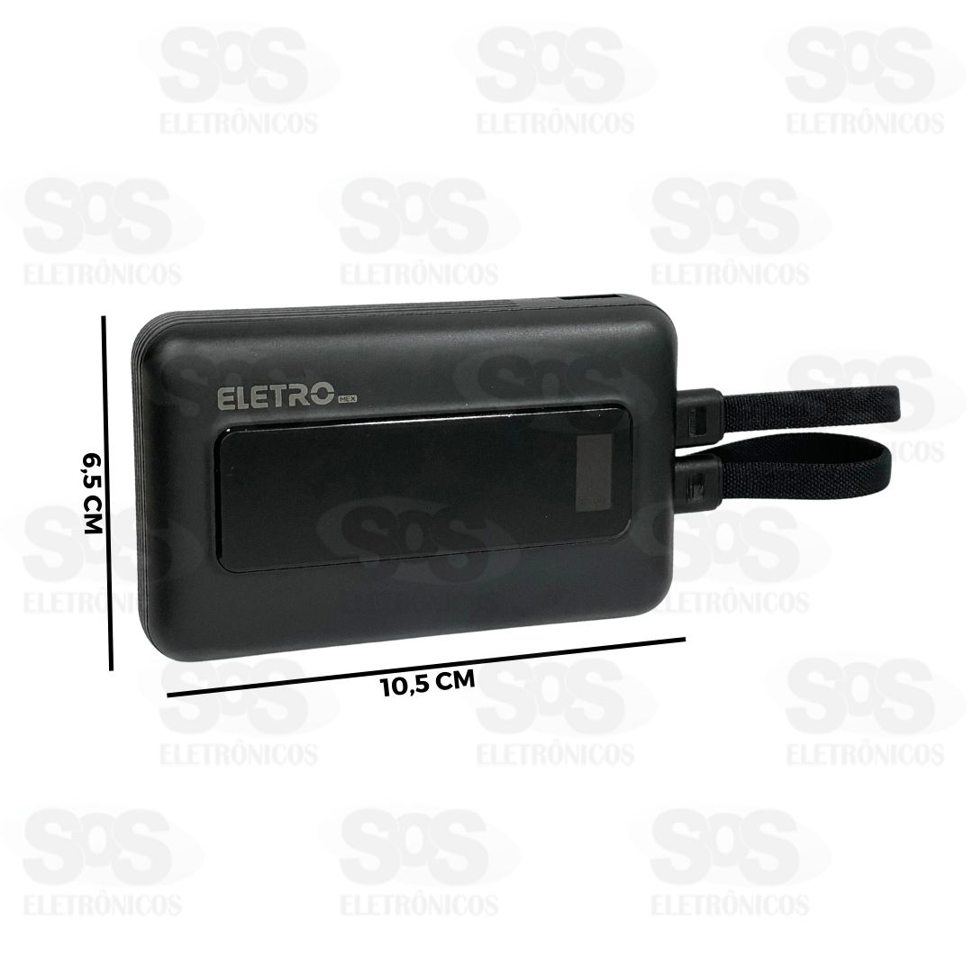 Carga Extra 10.000mAh 2 Interfaces Eletromex EL-2929