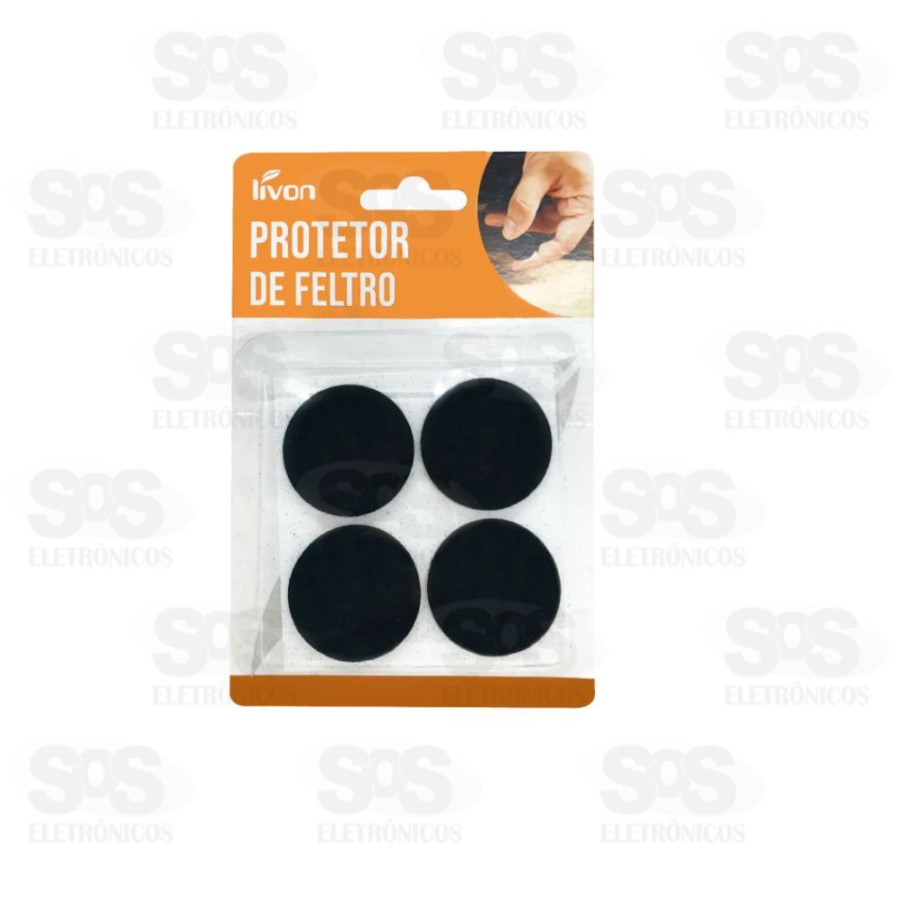 Protetor Feltro Autoadesivo 4 Unidades 3,8cmx3mm 6108