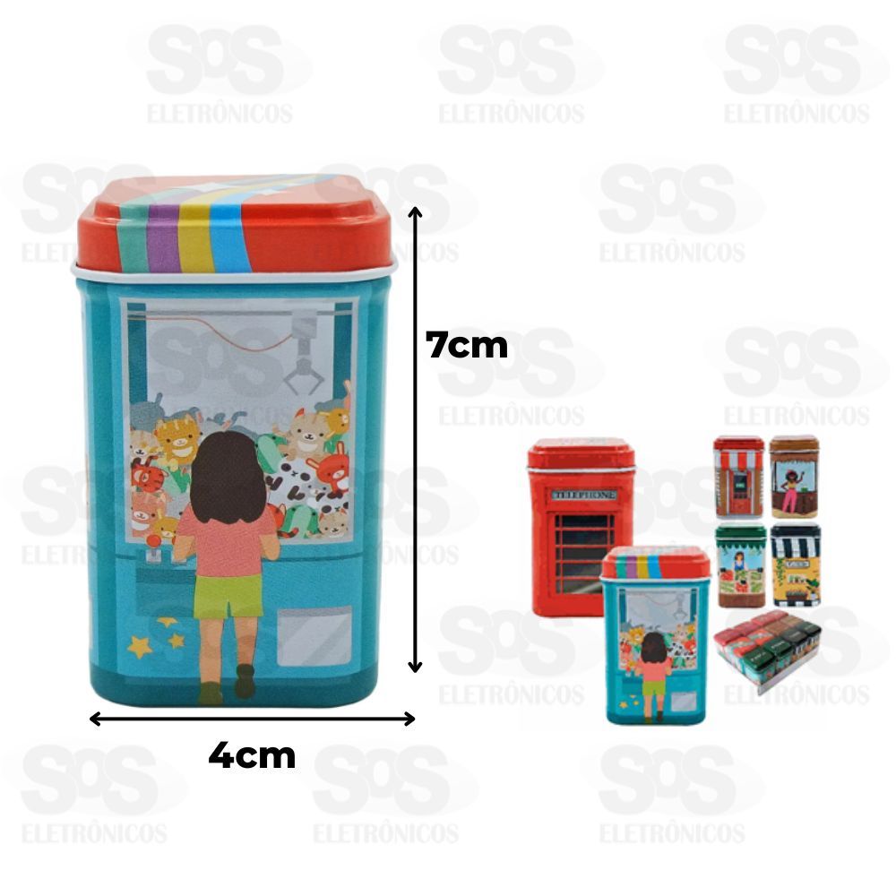 MIni Lata Estampadar 7x4cm em Metal Livon 6599