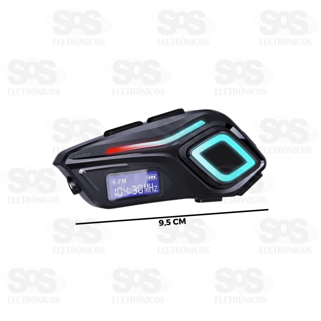 Fone e Microfone Sem Fio Para Capacete Eletromex EL-1515