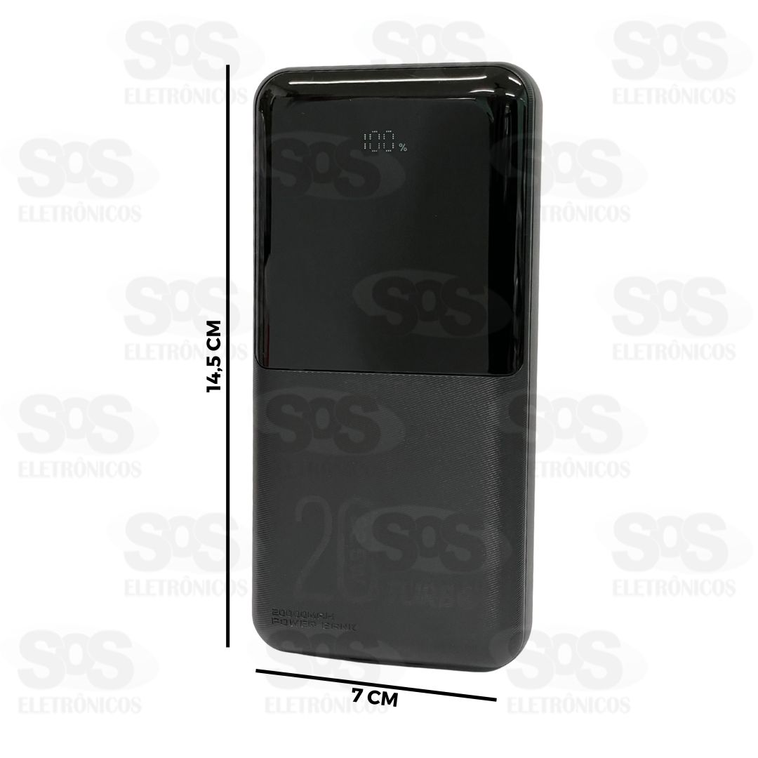 Carga Extra 20.000mAh 2 Interfaces Eletromex EL-2944