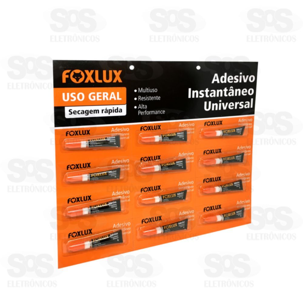 Cola Instantâneo Universal 2 Gramas Cartela com 12 Unidades Floxlux 96.10
