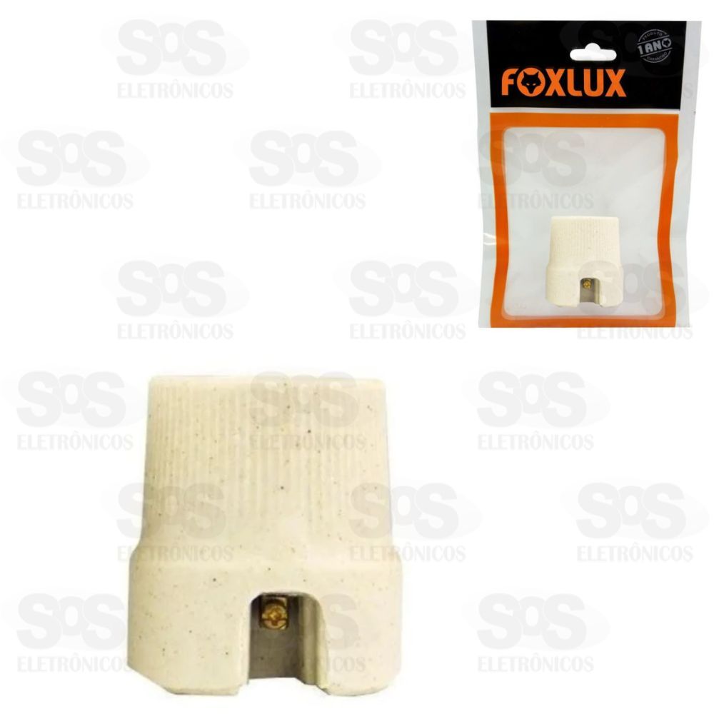 Bocal Porcelana Para Plafonier E-27 Foxlux 24.48