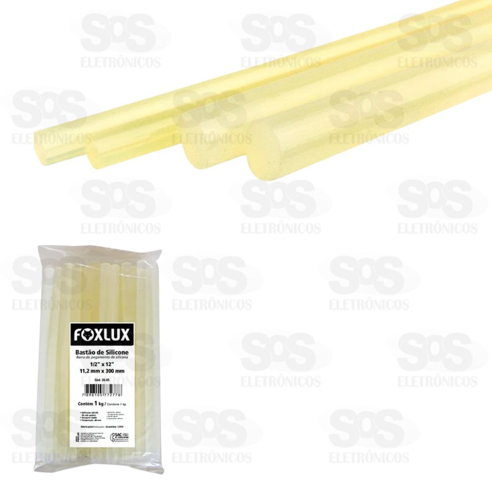 Bastão De Cola Quente Refil 1Kg 11,2X300mm Foxlux 26.05