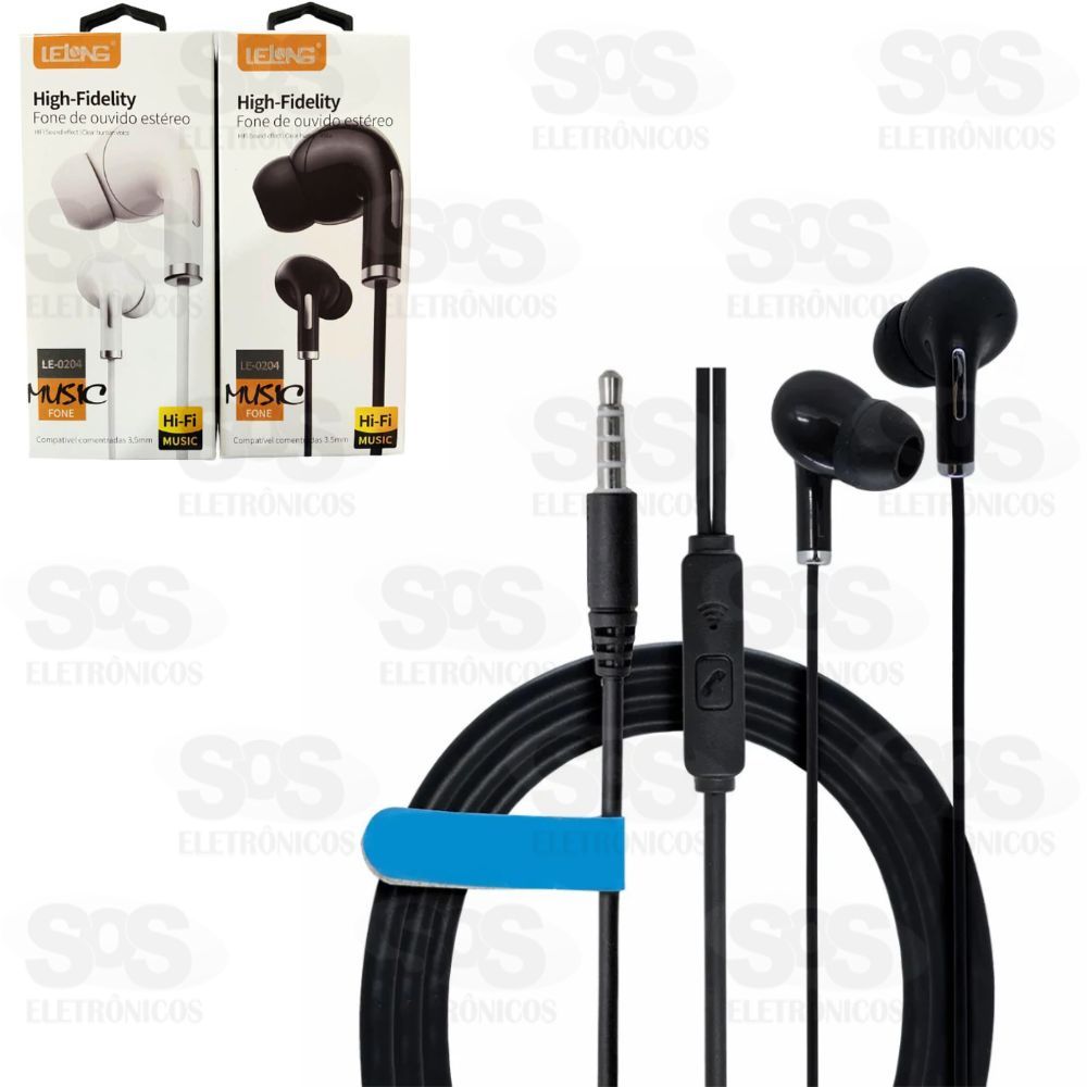 Fone de Ouvido com Microfone Lelong LE-0204