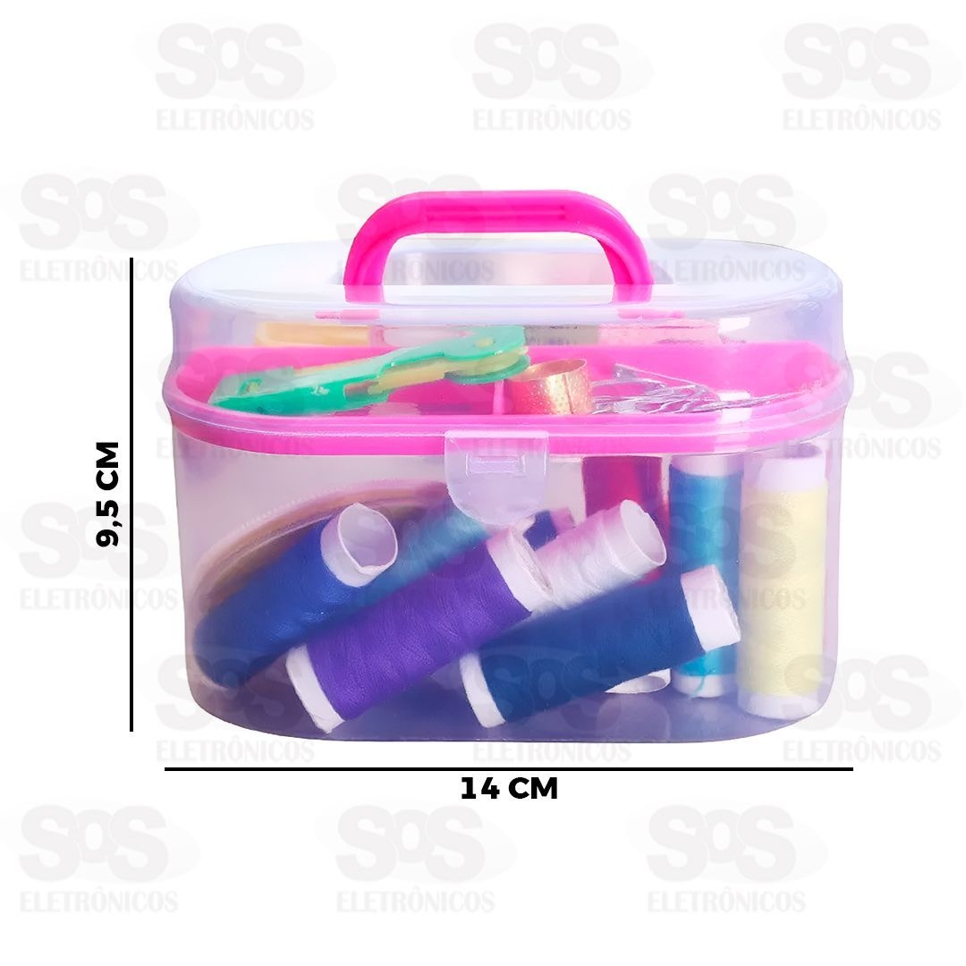 Kit Costura 10 Linhas e 16 Agulhas Maleta Caerus CRS-2531