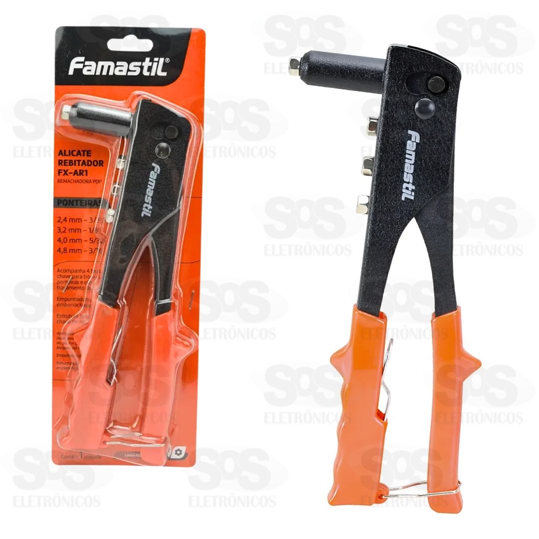 Alicate Rebitador Manual 4 Ponteiras Famastil 41.01