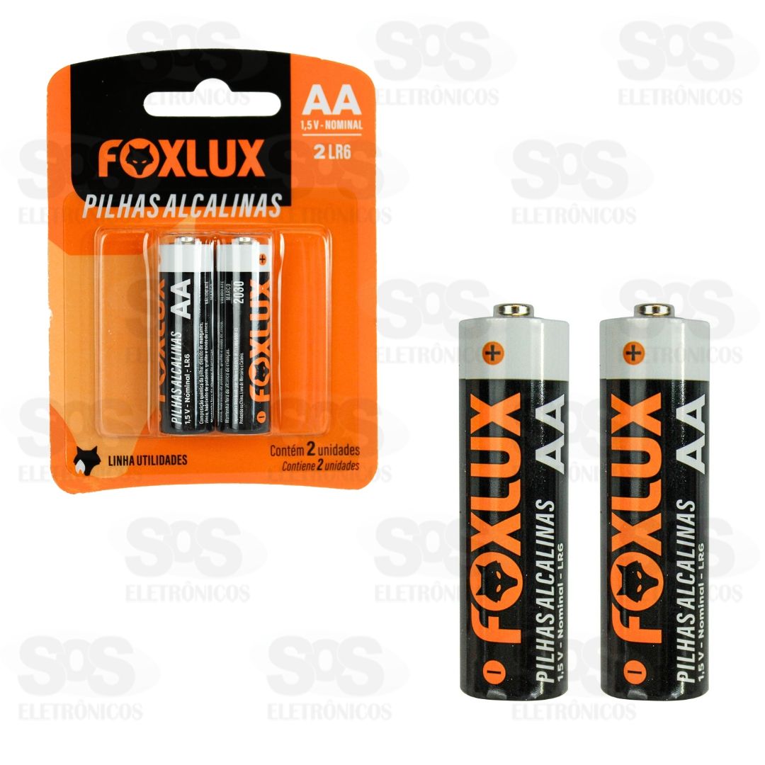 Pilhas Alcalinas AA 1.5V 2 Unidades Foxlux 95.02
