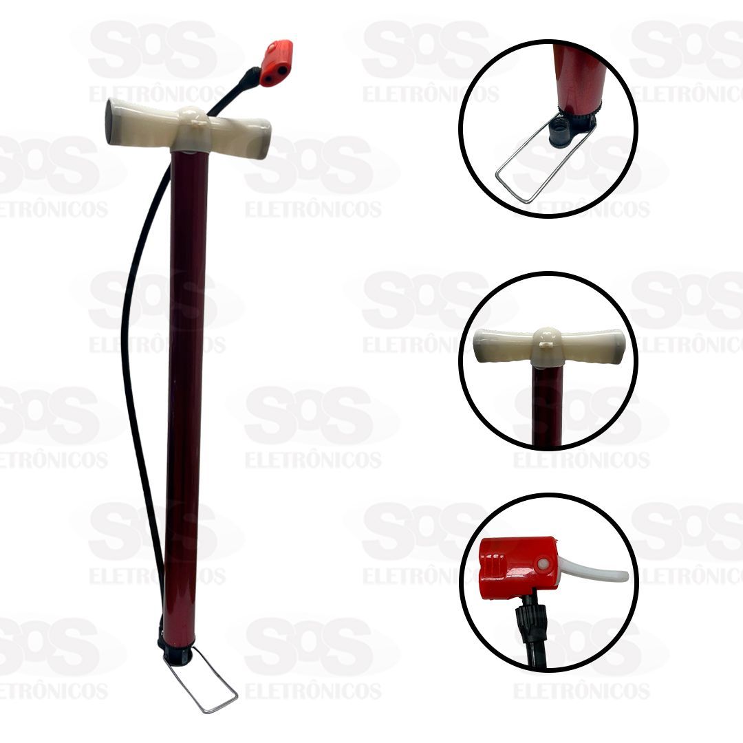 Bomba De Ar Manual Mangueira 60CM TroyaTools TRY-0050