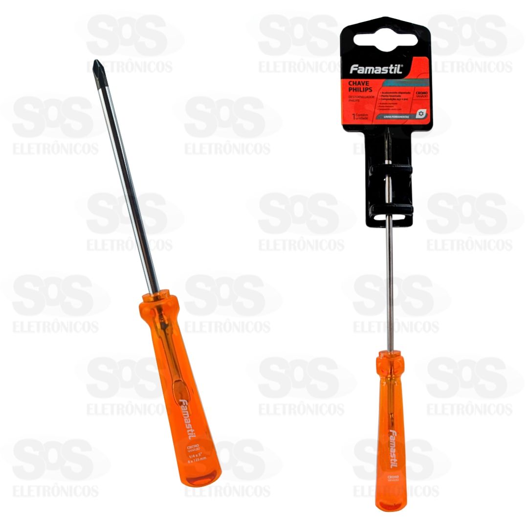 Chave Philips Magnética 1/4x5 Famastil 46.63