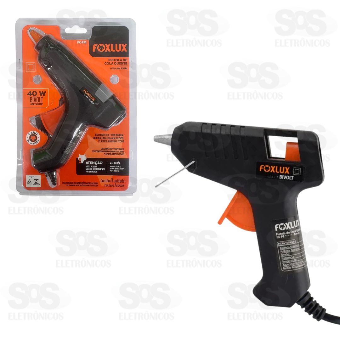 Aplicador Térmico Para Cola Bastão 40W Bivolt Foxlux 26.02