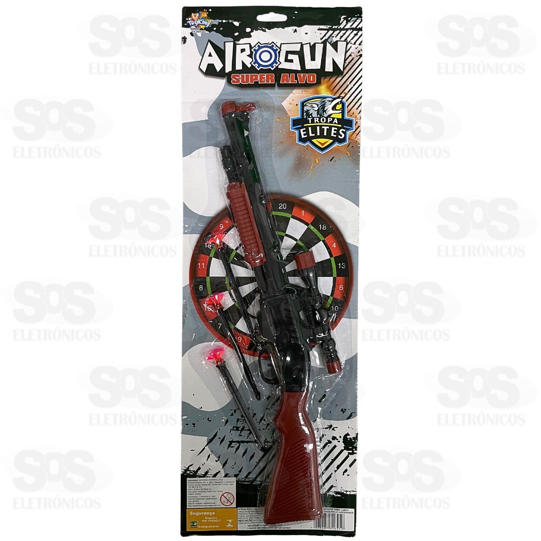 Arma Lana Dardos Airgun Com Alvo Toy King TK-AB5062