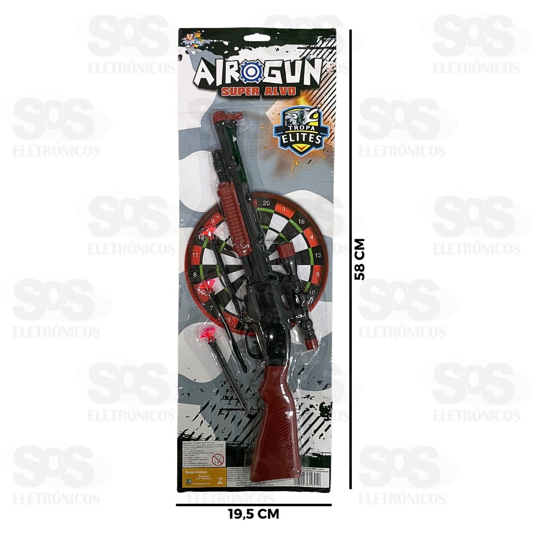 Arma Lana Dardos Airgun Com Alvo Toy King TK-AB5062