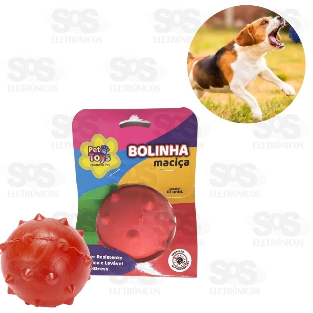 Bolinha Macia 75mm Para Pet Cravinhos Cores Variadas 2749