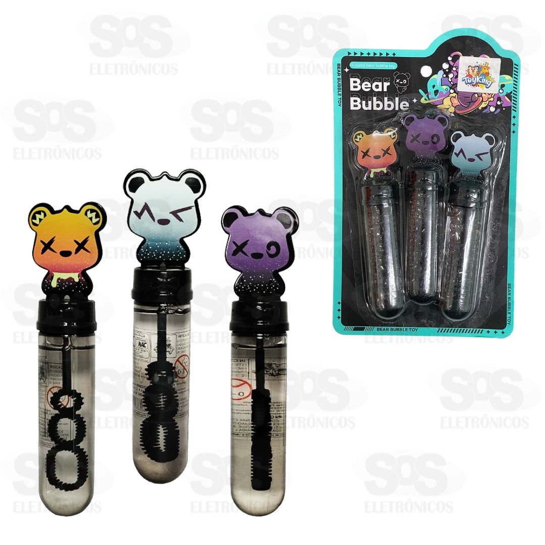 Kit Bolhas De Sabão Com 3 Unidades Toy King TK-AB7734