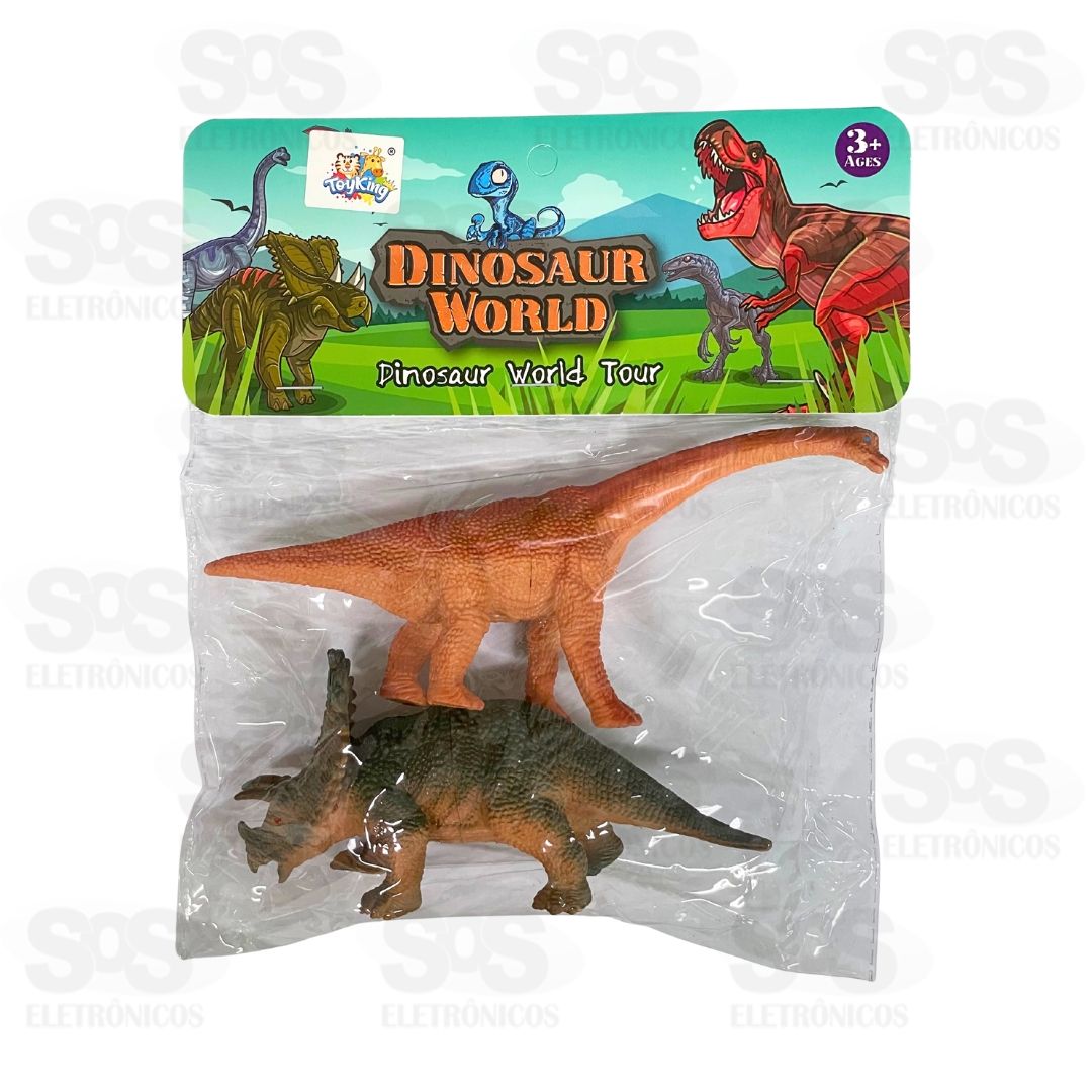 Dinossauros De Plstico Com 2 Peas Toy King TK-AB0036