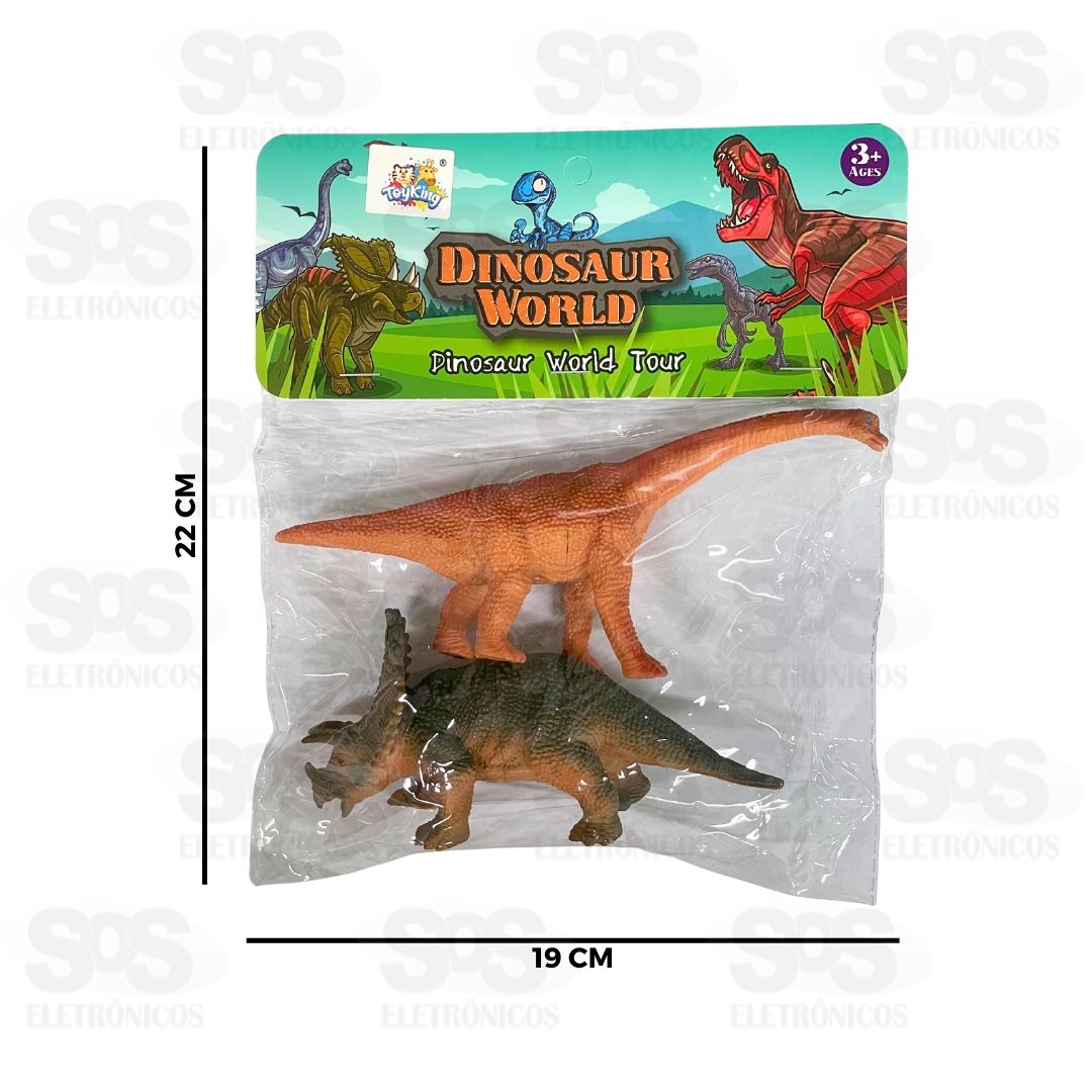 Dinossauros De Plstico Com 2 Peas Toy King TK-AB0036