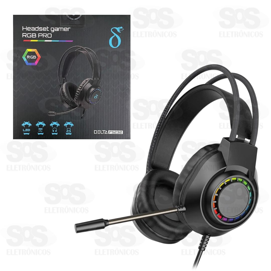 Fone Headset Gamer RGB Pro Aitek F5232