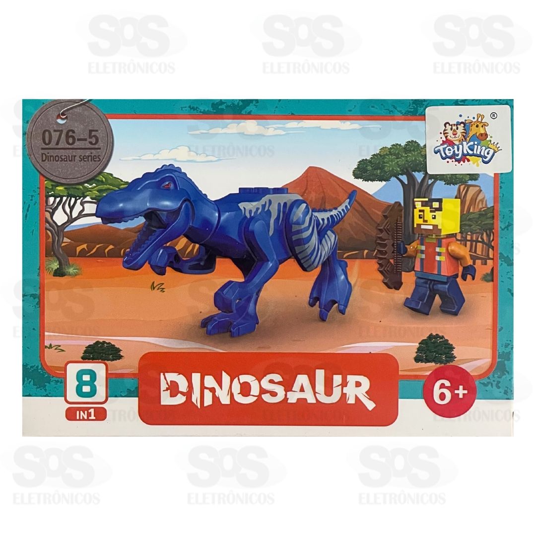 Blocos de Montar Dinossauro Com Boneco Toy King TK-AB8996