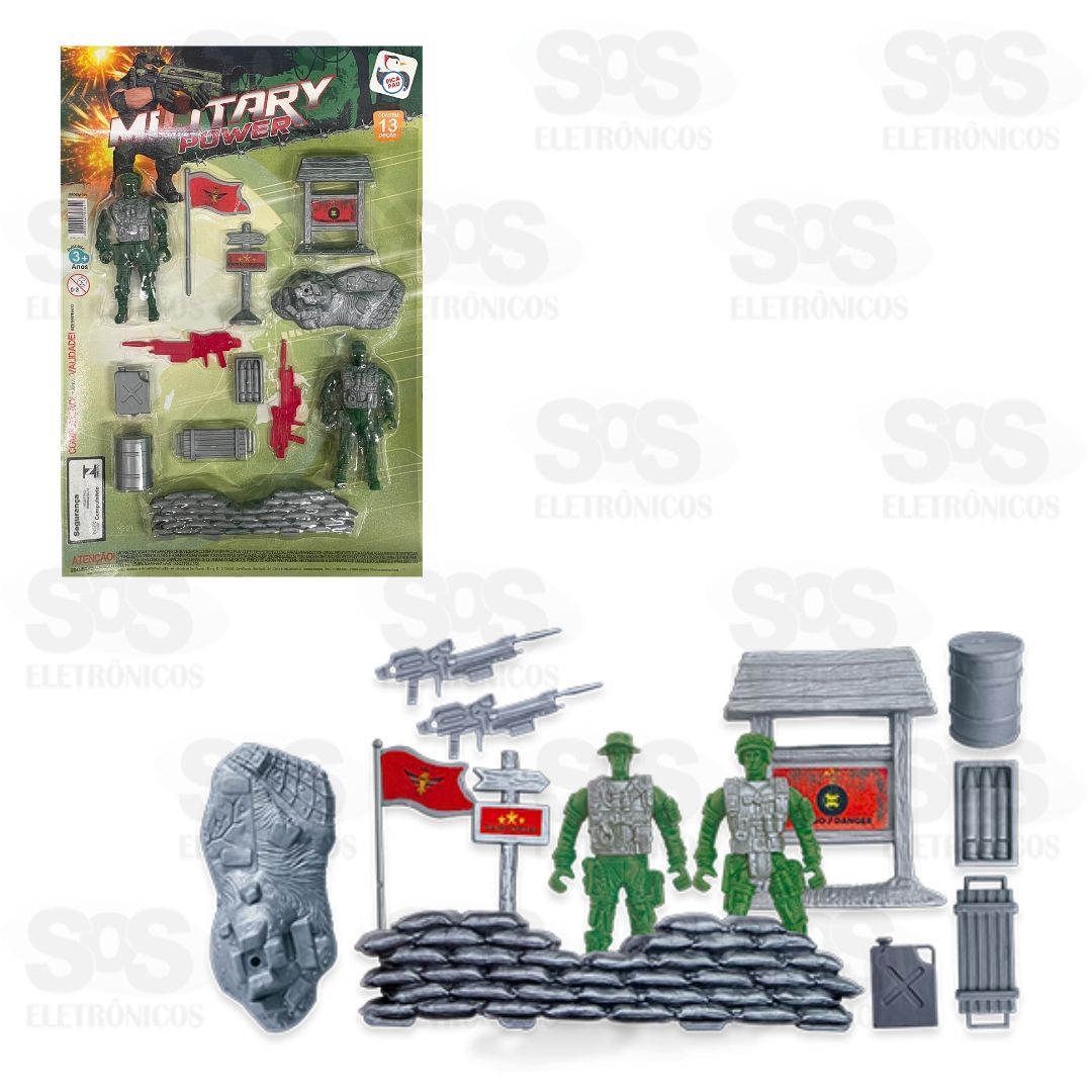 Kit Bonecos Militares 13 Peas Pica Pau 769
