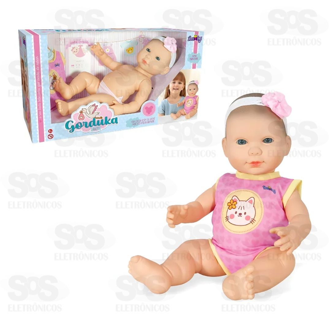 Boneca Gorduka Baby 100% Vinil Nova Toys 1168