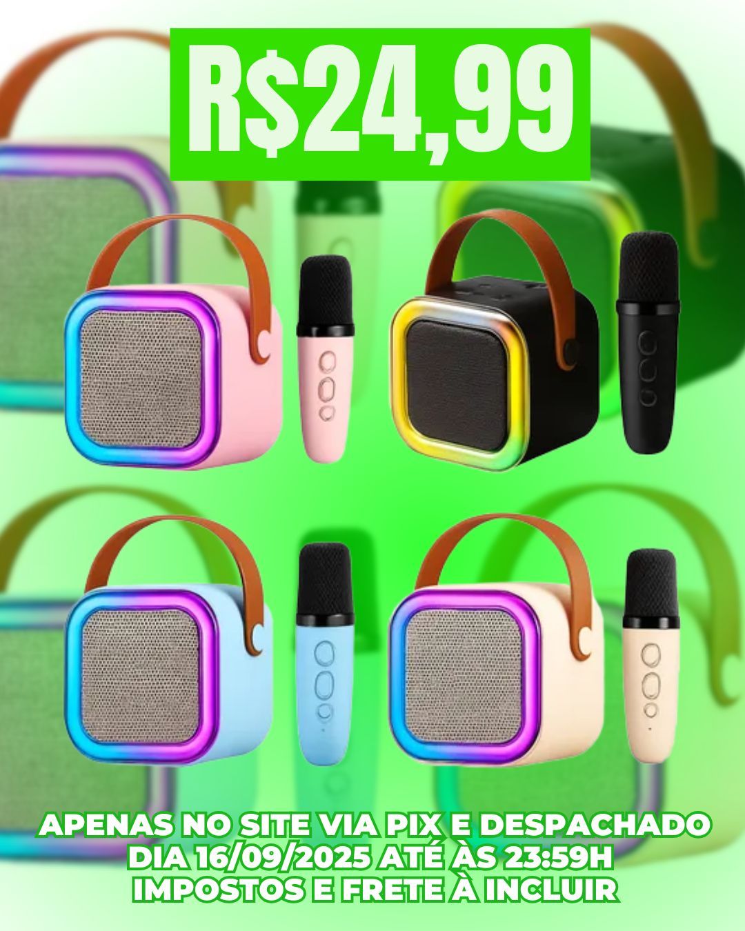 Caixa De Som 5W Com Microfone Modificador De Voz K12
