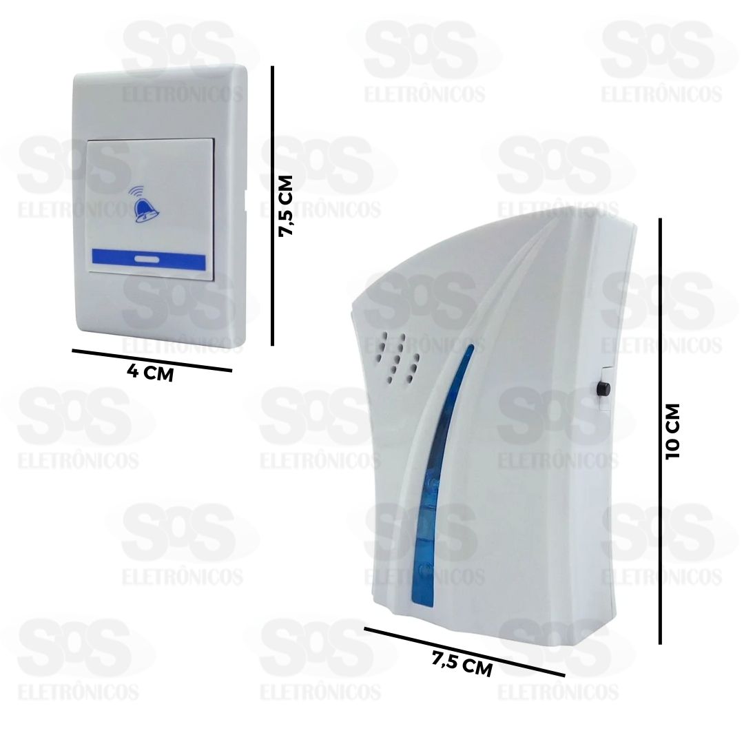 Campainha Sem Fio Com Receptor  Pilha AJ-I10