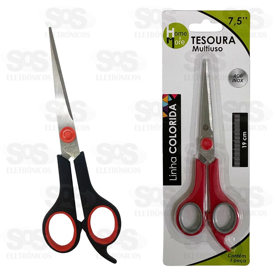 Tesoura Multiuso Colorida 7,5 Polegadas HM-127